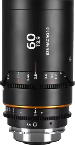 Laowa Nanomorph 60mm T2.9 1.5X S35 Macro 1:2 (Amber) - Arri PL/Canon EF
