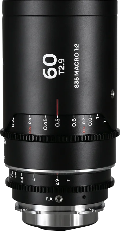 Laowa Nanomorph 60mm T2.9 1.5X S35 Macro 1:2 (Silver) - Arri PL/Canon EF