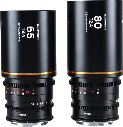 Laowa Nanomorph S35 Prime 2-Lens Bundle  (65mm,80mm) (Amber) - Sony E