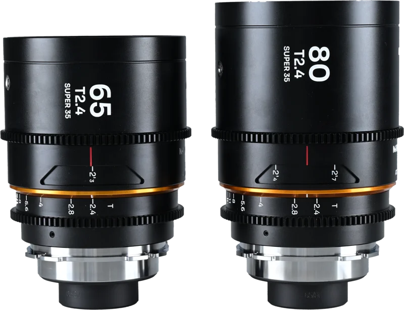 Laowa Nanomorph S35 Prime 2-Lens Bundle  (65mm,80mm) (Amber) - Arri PL/Canon EF