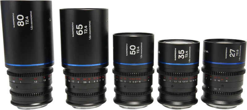 Laowa Nanomorph S35 Prime 5-Lens Bundle  (27+35+50+65+80mm) Blue - Canon RF