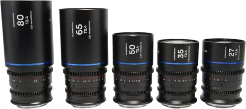 Laowa Nanomorph S35 Prime 5-Lens Bundle  (27+35+50+65+80mm) Blue - Canon RF