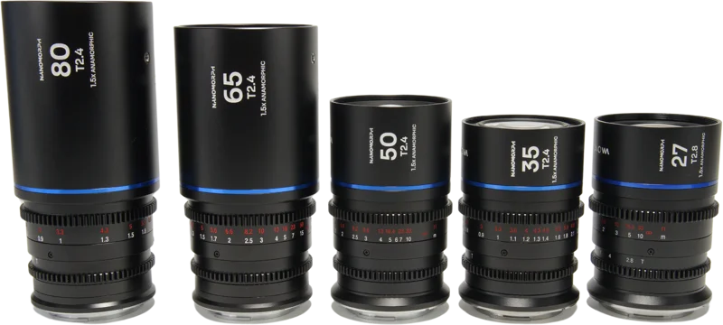 Laowa Nanomorph S35 Prime 5-Lens Bundle  (27+35+50+65+80mm) Blue - Nikon Z