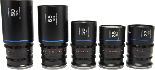 Laowa Nanomorph S35 Prime 5-Lens Bundle  (27+35+50+65+80mm) Blue - MFT