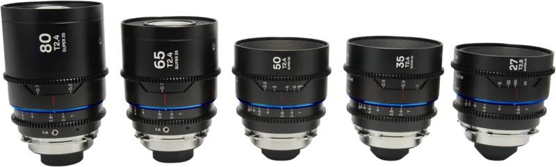 Laowa Nanomorph S35 Prime 5-Lens Bundle  (27+35+50+65+80mm) Blue - Arri PL/Canon EF