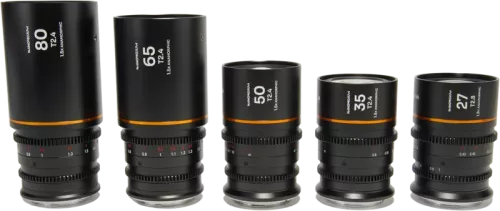 Laowa Nanomorph S35 Prime 5-Lens Bundle  (27+35+50+65+80mm) Amber - Sony E
