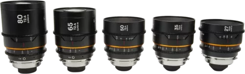 Laowa Nanomorph S35 Prime 5-Lens Bundle  (27+35+50+65+80mm) Amber  - Arri PL/Canon EF