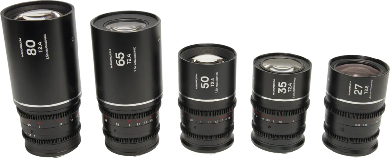 Laowa Nanomorph S35 Prime 5-Lens Bundle  (27+35+50+65+80mm) Silver - Canon RF