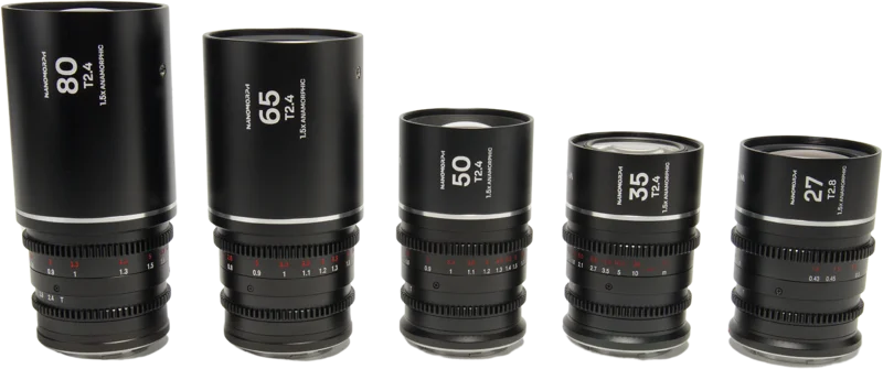 Laowa Nanomorph S35 Prime 5-Lens Bundle  (27+35+50+65+80mm) Silver - L Mount