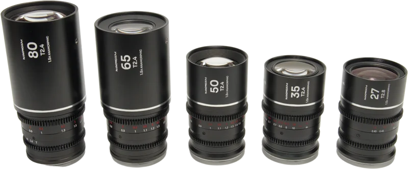 Laowa Nanomorph S35 Prime 5-Lens Bundle  (27+35+50+65+80mm) Silver - DL