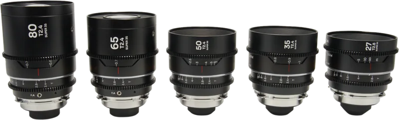 Laowa Nanomorph S35 Prime 5-Lens Bundle  (27+35+50+65+80mm) Silver - Arri PL/Canon EF