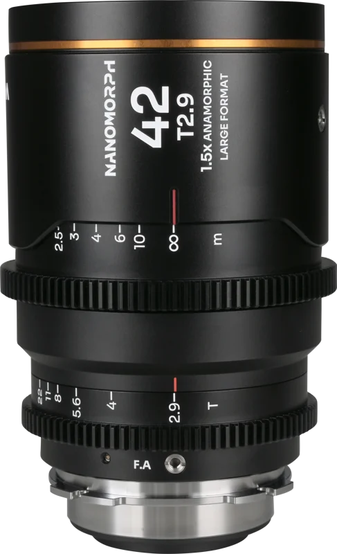 Laowa Nanomorph LF 42mm T2.9 1.5X (Amber) - Arri PL/Canon EF