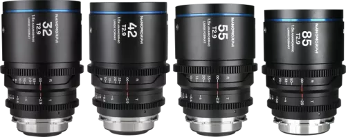 Laowa Nanomorph LF Prime 4-Lens Bundle  (32+42+55+85mm) Blue - Arri PL/ Canon EF