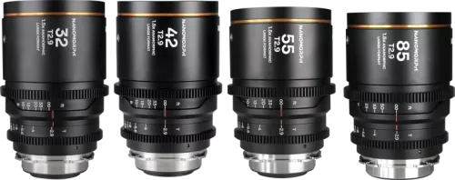 Laowa Nanomorph LF Prime 4-Lens Bundle  (32+42+55+85mm) Amber - Arri PL/ Canon EF