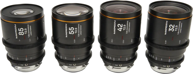 Laowa Nanomorph LF Prime 4-Lens Bundle  (32+42+55+85mm) Amber - Arri PL/ Canon EF