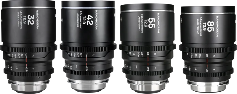 Laowa Nanomorph LF Prime 4-Lens Bundle  (32+42+55+85mm) Silver - Arri PL/ Canon EF