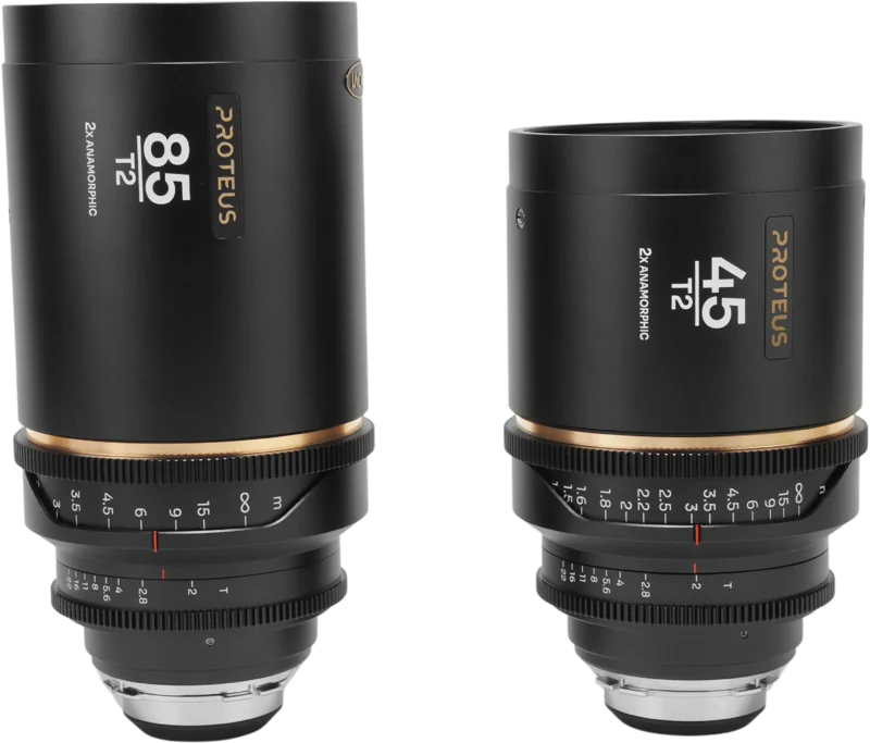 Laowa Proteus 2X Anamorphic 2-Lens Bundle Set B (45mm, 85mm) - Amber - Arri PL/Canon EF