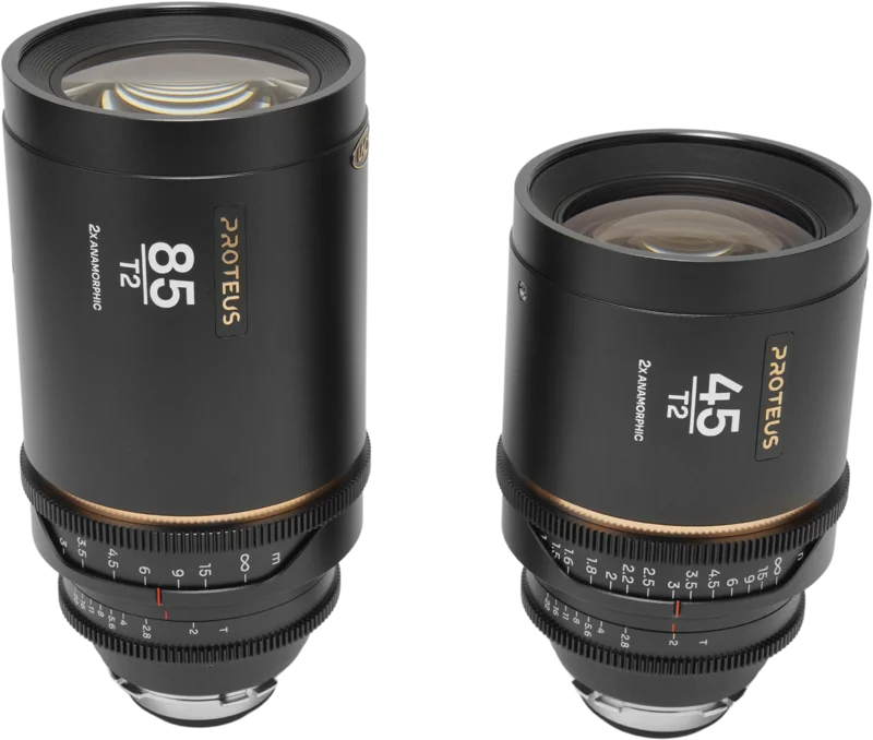 Laowa Proteus 2X Anamorphic 2-Lens Bundle Set B (45mm, 85mm) - Amber - Arri PL/Canon EF
