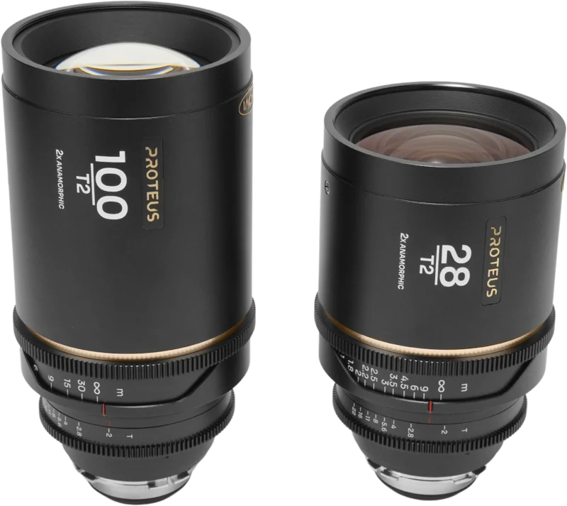 Laowa Proteus 2X Anamorphic 2-Lens Bundle Set C (28mm, 100mm) - Amber - Arri PL/Canon EF