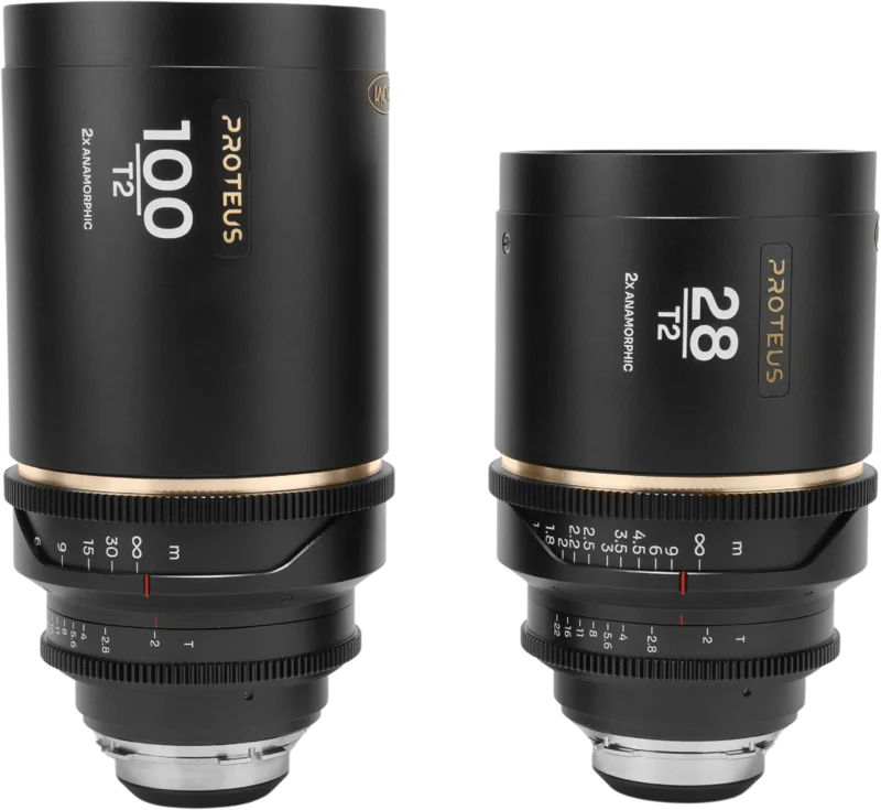 Laowa Proteus 2X Anamorphic 2-Lens Bundle Set C (28mm, 100mm) - Amber - Arri PL/Canon EF
