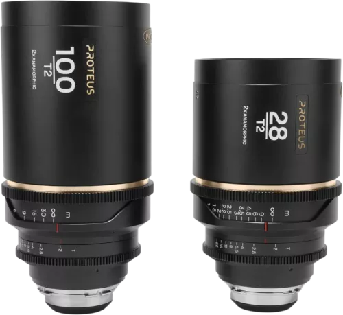 Laowa Proteus 2X Anamorphic 2-Lens Bundle Set C (28mm, 100mm) - Amber - Arri PL/Canon EF