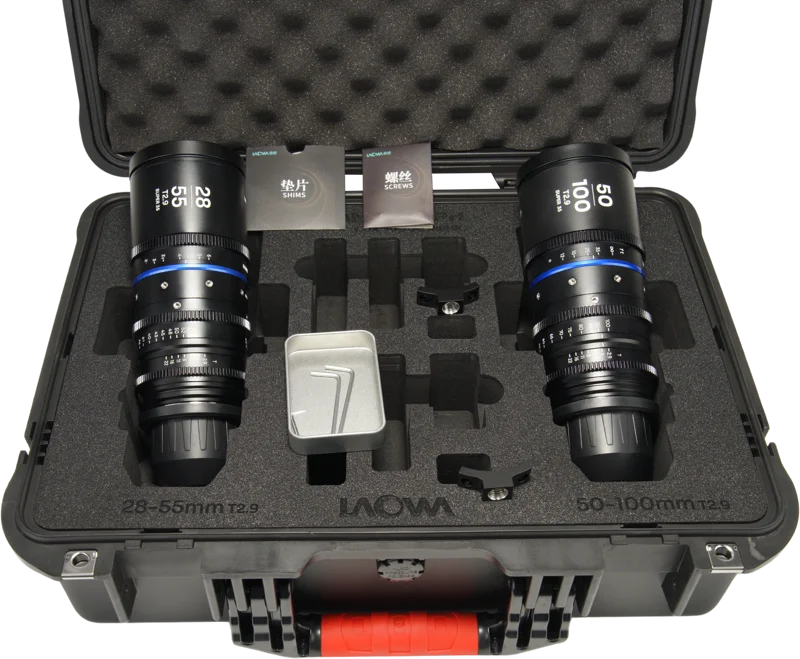 Laowa Nanomorph S35 Zoom 2-Lens Bundle  (28-55mm, 50-100mm) (Blue) - Arri PL
