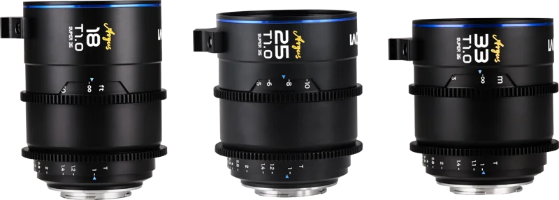 Laowa Argus S35 Cine 3-Lens Bundle (18mm,25mm,33mm) - Fuji X
