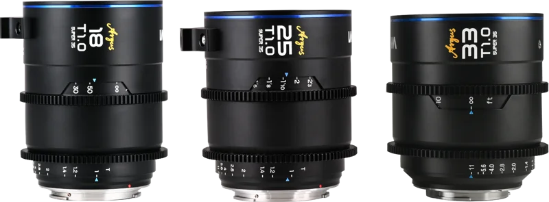 Laowa Argus S35 Cine 3-Lens Bundle (18mm,25mm,33mm) - Canon RF