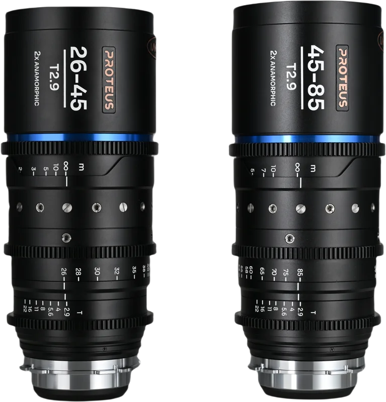 Laowa Proteus Zoom 2X Anamorphic 2-Lens Bundle (26-45mm, 45-85mm) - Amber - Arri PL/Canon EF