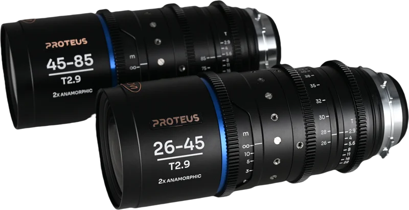 Laowa Proteus Zoom 2X Anamorphic 2-Lens Bundle (26-45mm, 45-85mm) - Amber - Arri PL/Canon EF