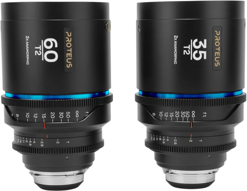 Laowa Proteus 2xAnamorphic 2-Lens Bundle Set A (35mm, 60mm) - Blue - Arri PL/Canon EF (feet)