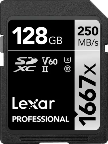 Lexar SDXC Pro 1667X UHS-II U3 R250/W120 (V60) 128G