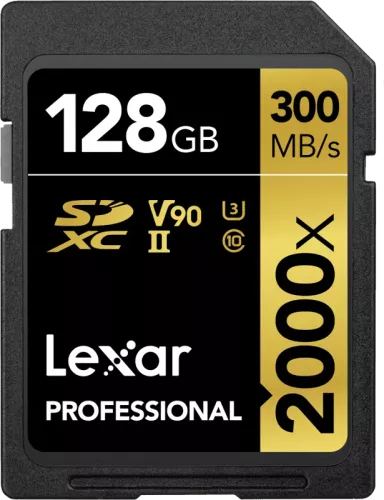 Lexar SDXC Pro 2000X UHS-II U3 R300/W260 (V90) 128GB