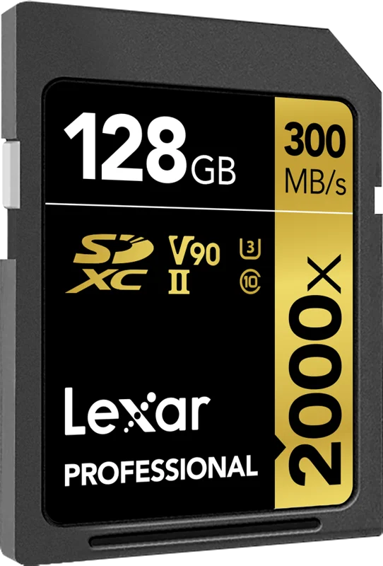 Lexar SDXC Pro 2000X UHS-II U3 R300/W260 (V90) 128GB