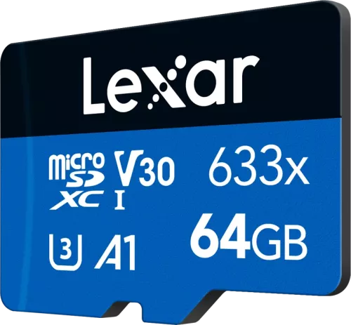 Lexar microSDXC 633x UHS-I/A1/U3/10 R95/no adap (V30) 64GB