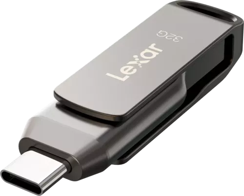 Lexar JumpDrive Dual Drive D400 Type-C/Type-C & Type-A, up to 100MB/s read (USB 3.1) 32GB