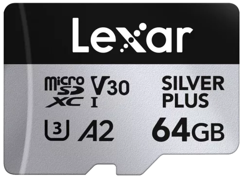 Lexar microSDXC Silver Plus 1066x UHS-I/U3/A2/4K R205/W100 (V30) 64GB