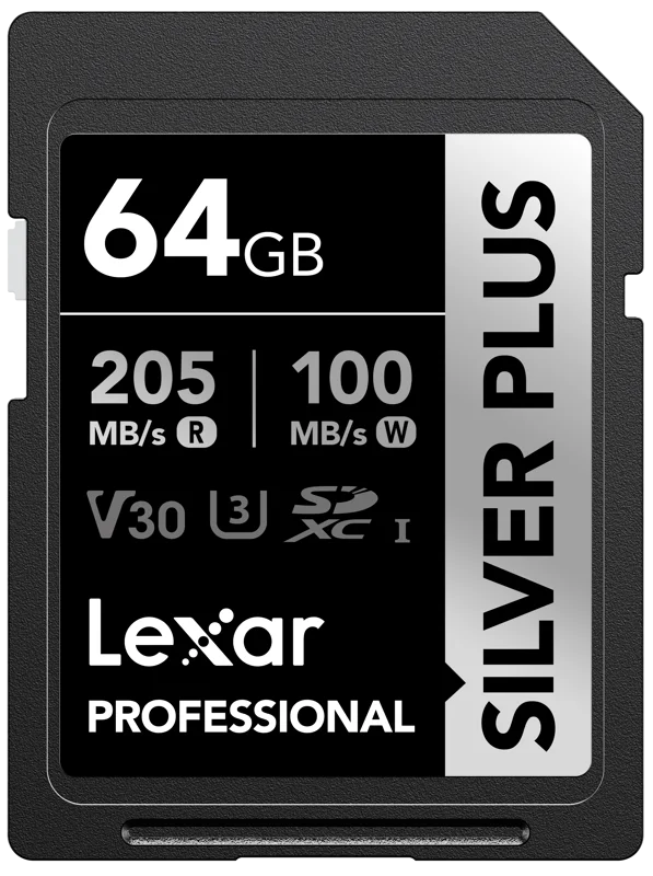 Lexar SDXC Professional SILVER Plus 1066x UHS-I/U3/A2/4K R205/W100 (V30) 64GB