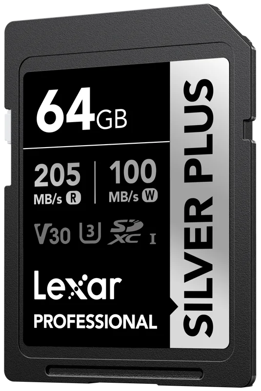Lexar SDXC Professional SILVER Plus 1066x UHS-I/U3/A2/4K R205/W100 (V30) 64GB