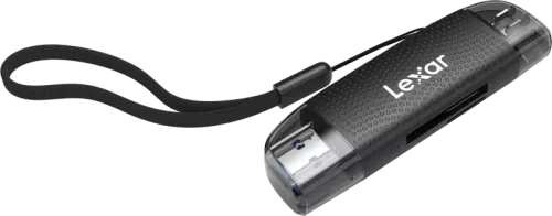 Lexar Cardreader Dual Slot USB-A/C (LRW310X) Supports microSD and SD cards (USB 3.1)