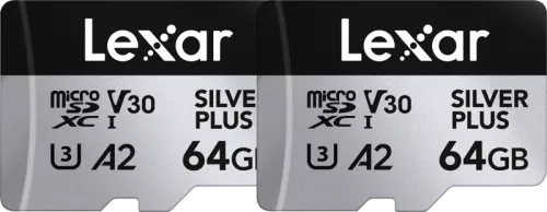 Lexar microSDXC Silver Plus 1066x UHS-I/U3/A2/4K R205/W100 (V30) 64GB - 2pack