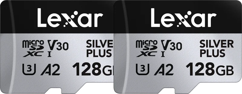 Lexar microSDXC Silver Plus 1066x UHS-I/U3/A2/4K R205/W150 (V30) 128GB - 2pack