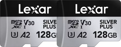 Lexar microSDXC Silver Plus 1066x UHS-I/U3/A2/4K R205/W150 (V30) 128GB - 2pack