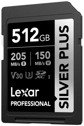 Lexar SDXC Professional SILVER Plus 1066x UHS-I/U3/A2/4K R205/W150 (V30) 512GB