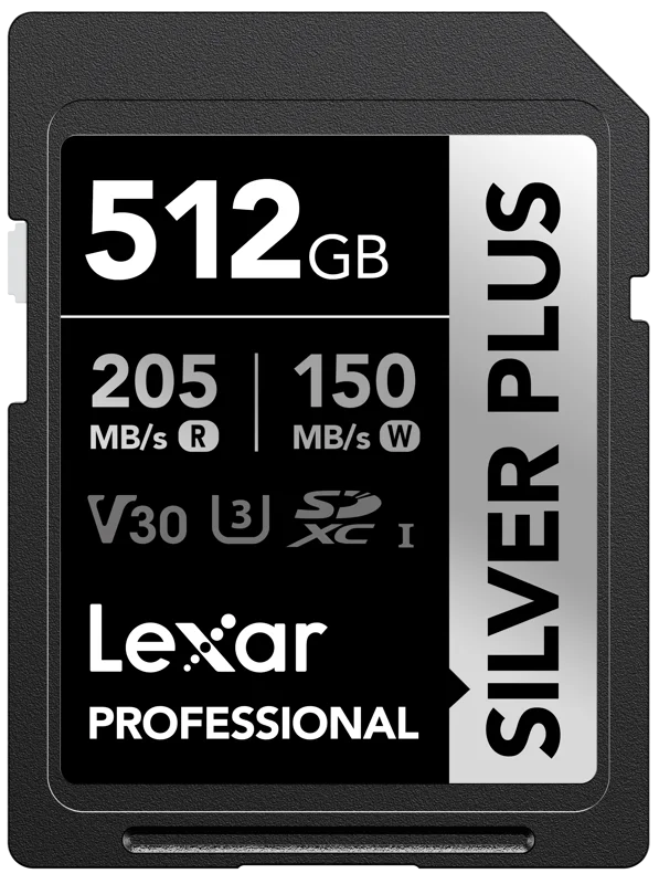 Lexar SDXC Professional SILVER Plus 1066x UHS-I/U3/A2/4K R205/W150 (V30) 512GB