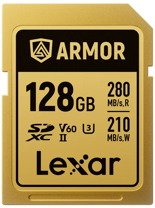 Lexar SDXC ARMOR Gold UHS-II U3, Stainless Steel, IP68 R280/W210 (V60) 128GB