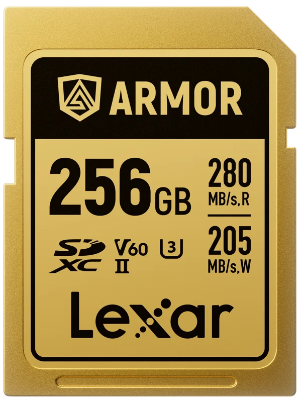 Lexar SDXC ARMOR Gold UHS-II U3, Stainless Steel, IP68 R280/W210 (V60) 256GB