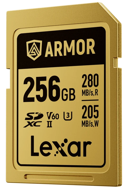 Lexar SDXC ARMOR Gold UHS-II U3, Stainless Steel, IP68 R280/W210 (V60) 256GB