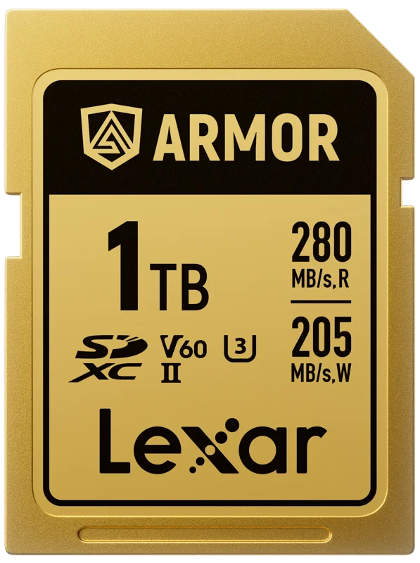 Lexar SDXC ARMOR Gold UHS-II U3, Stainless Steel, IP68 R280/W210 (V60) 1TB