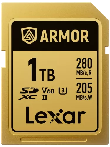 Lexar SDXC ARMOR Gold UHS-II U3, Stainless Steel, IP68 R280/W210 (V60) 1TB